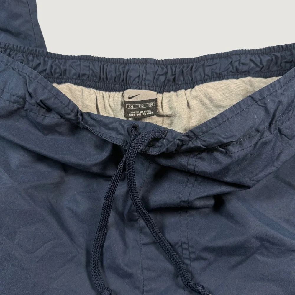 Y2K Nike Vintage Navy Blue Windbreaker Track Pants Mens XXL Baggy Lined Swish